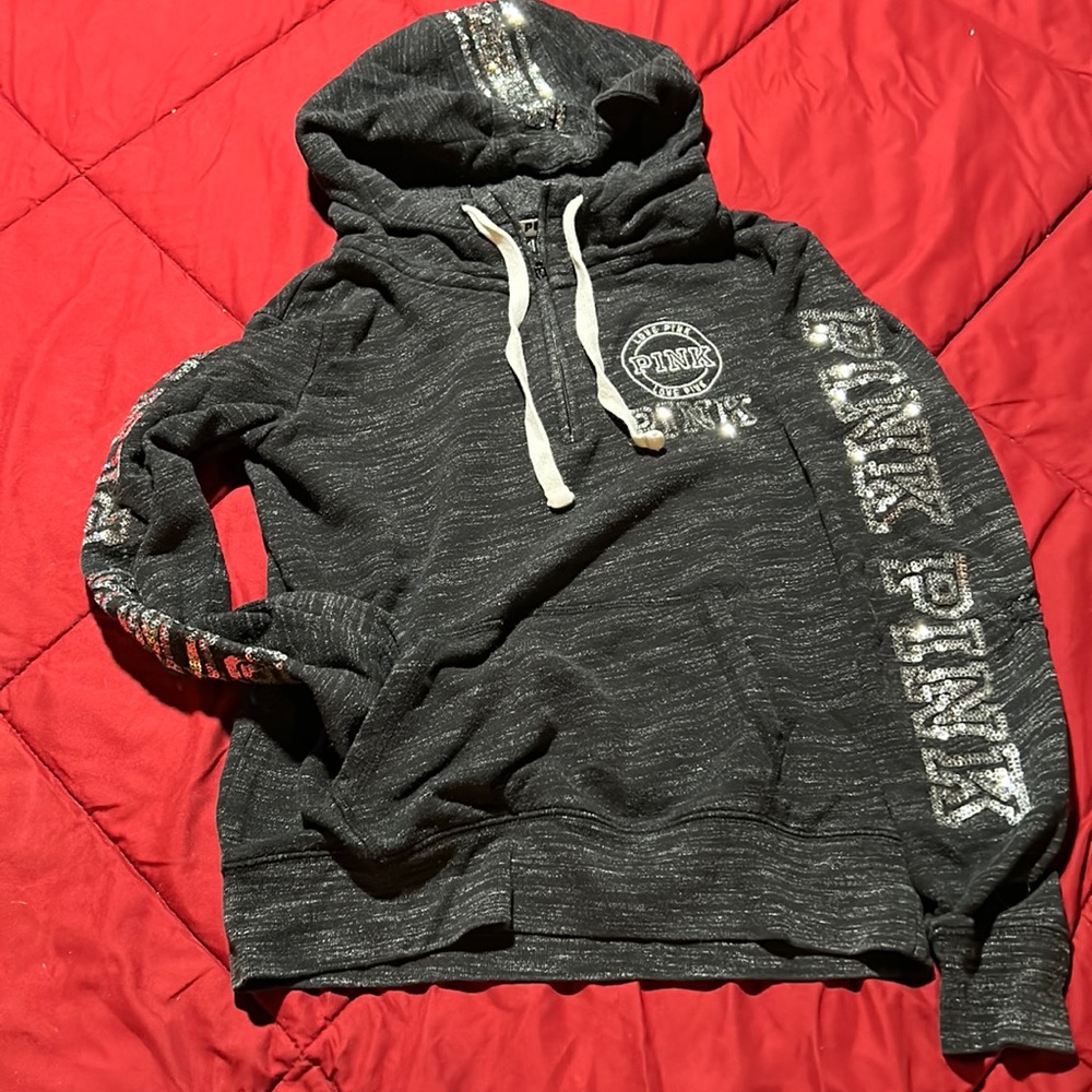 Pink 1/4 zip up hoodie size XS